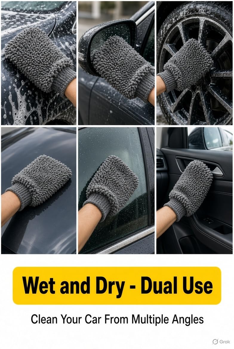 Microfibre Washing Gloves for Car and Bike
